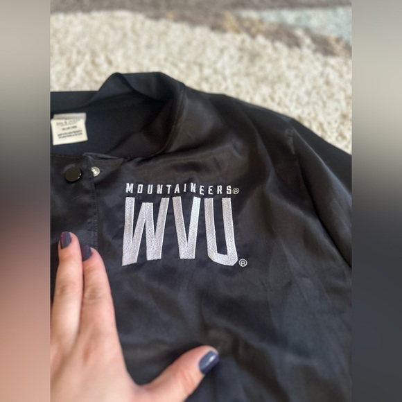 Victoria’s Secret PINK! West Virginia Mountaineers Button-Up Bomber Sport Jacket - Picture 7 of 13